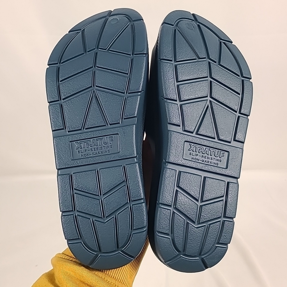 NEW Xtratuf Men's Apres Fish Slide Sandals Blue Sz 12M - Picture 6 of 7